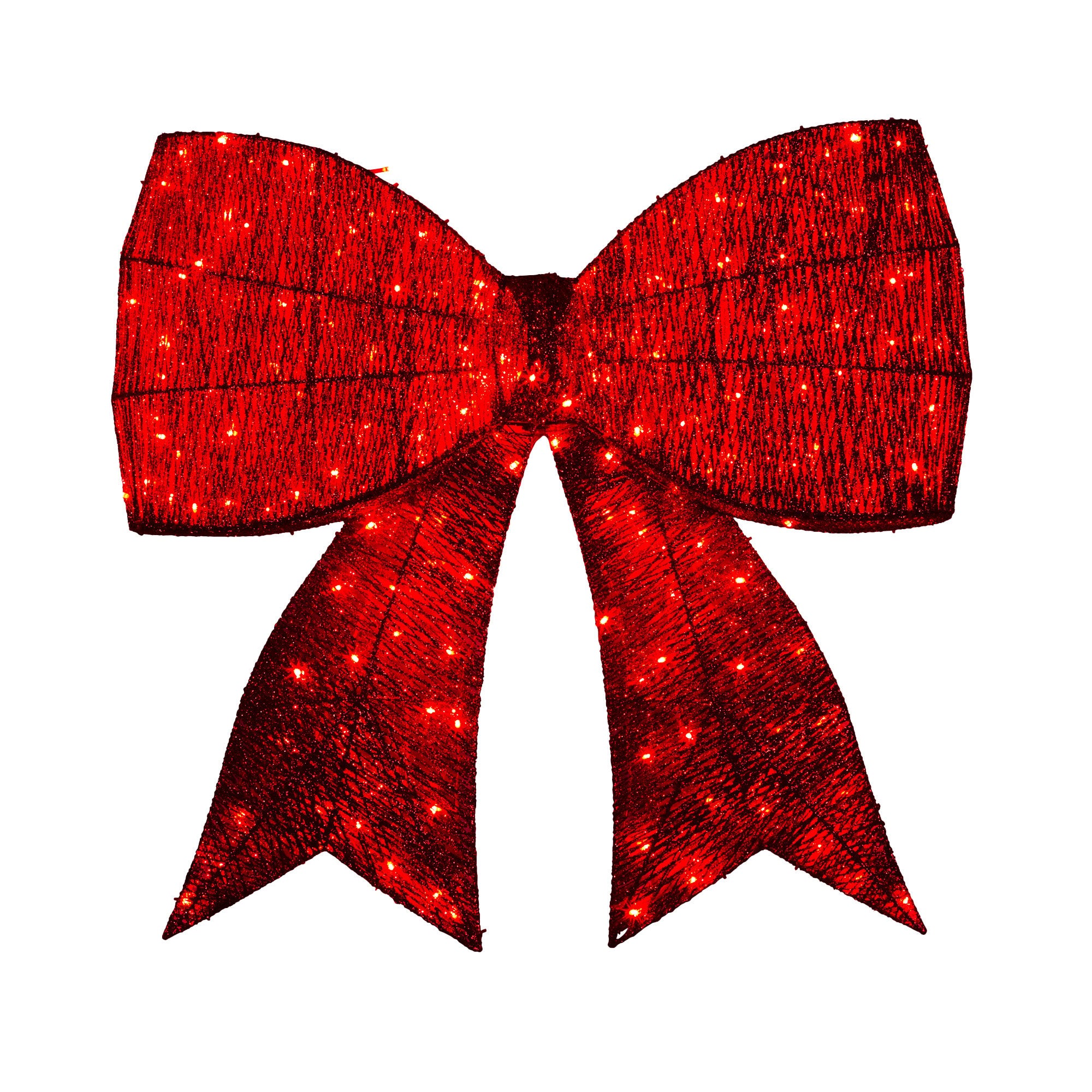 91cm Christmas Display Bow – Red LED & Twinkle Lights