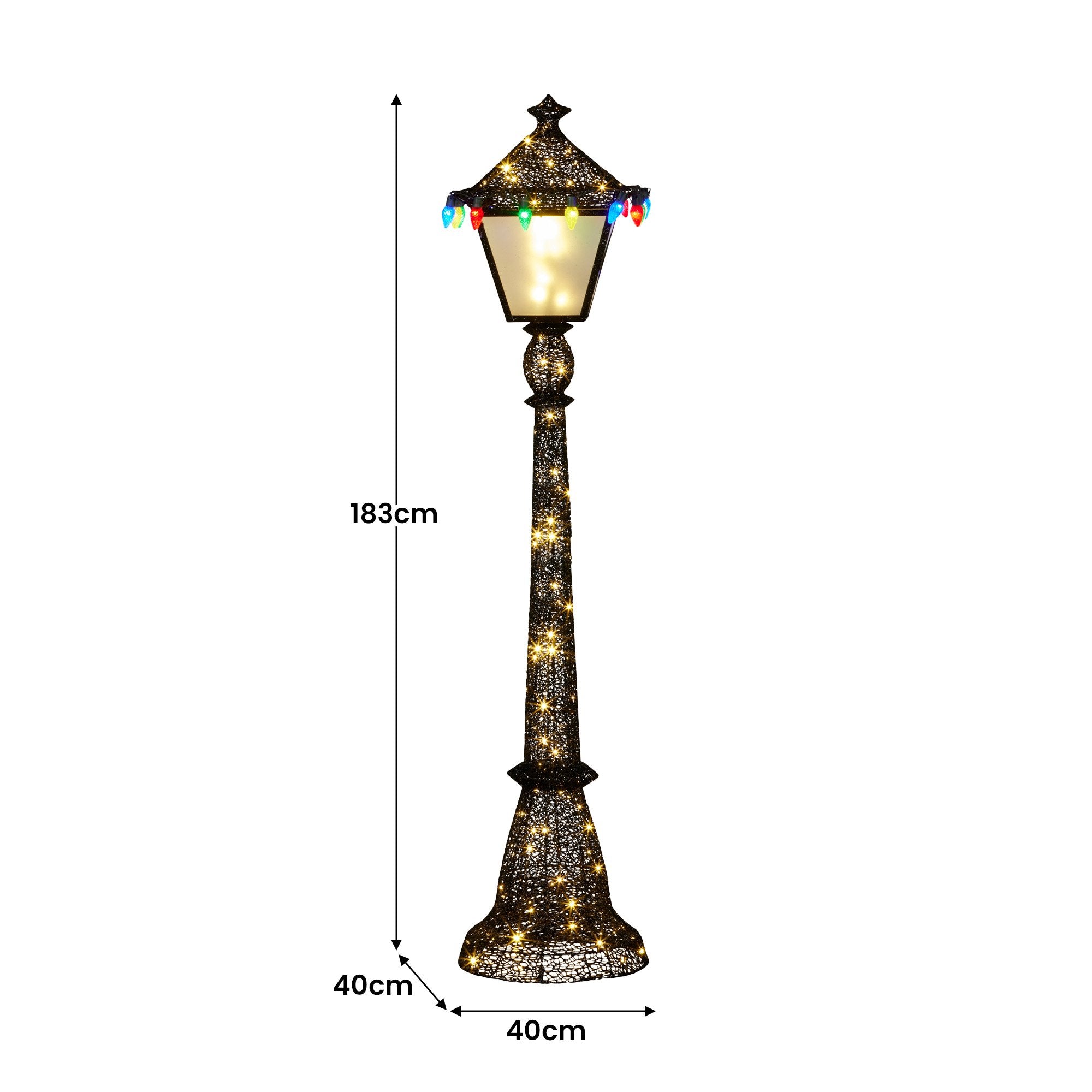 1.8M Christmas Lamp Post Display – LED & Multi-Colour C9 Lights