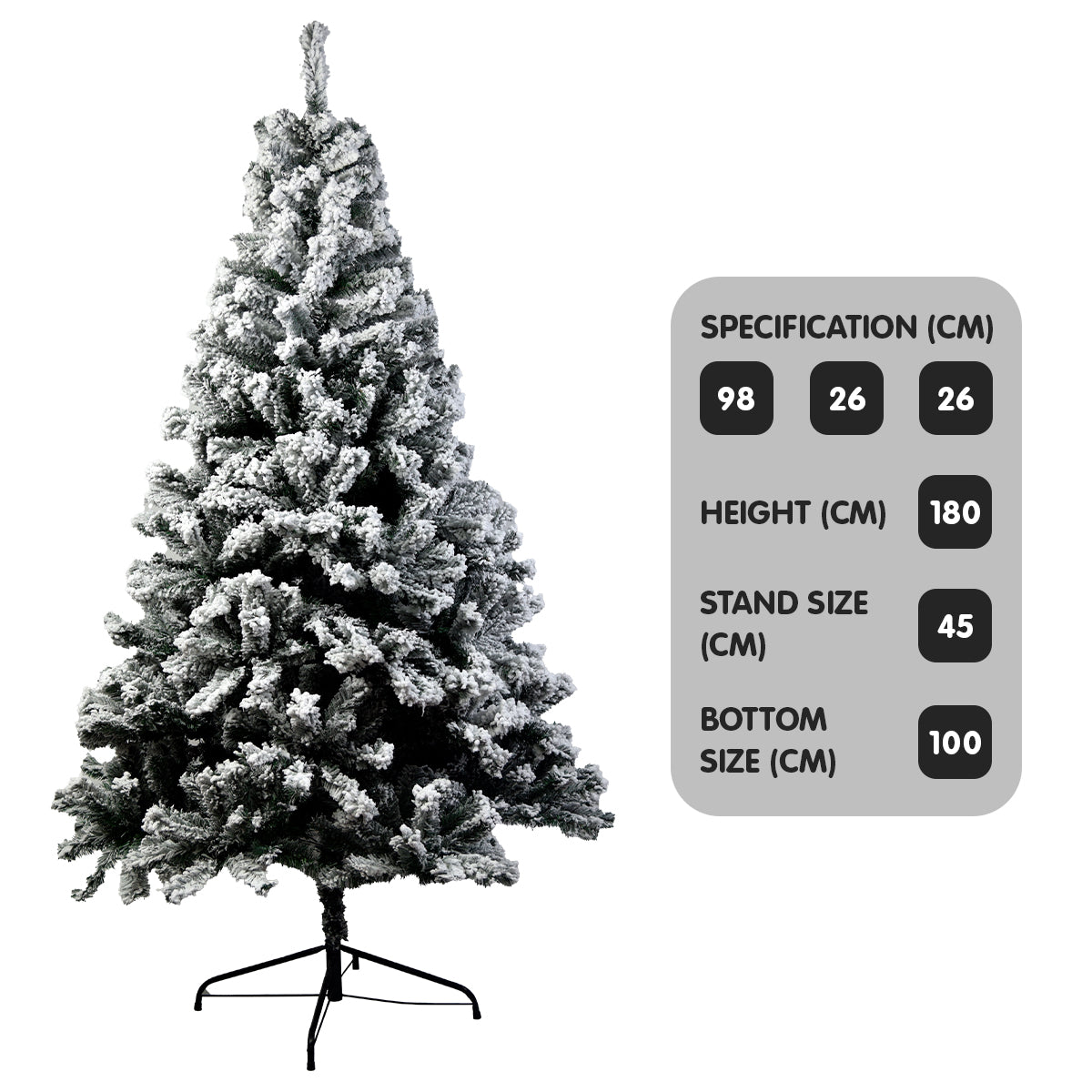 6FT Snow-Tipped Artificial Christmas Tree – 850 Tips