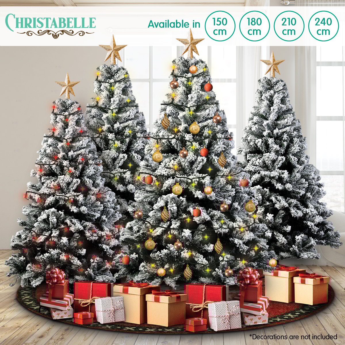 6FT Snow-Tipped Artificial Christmas Tree – 850 Tips