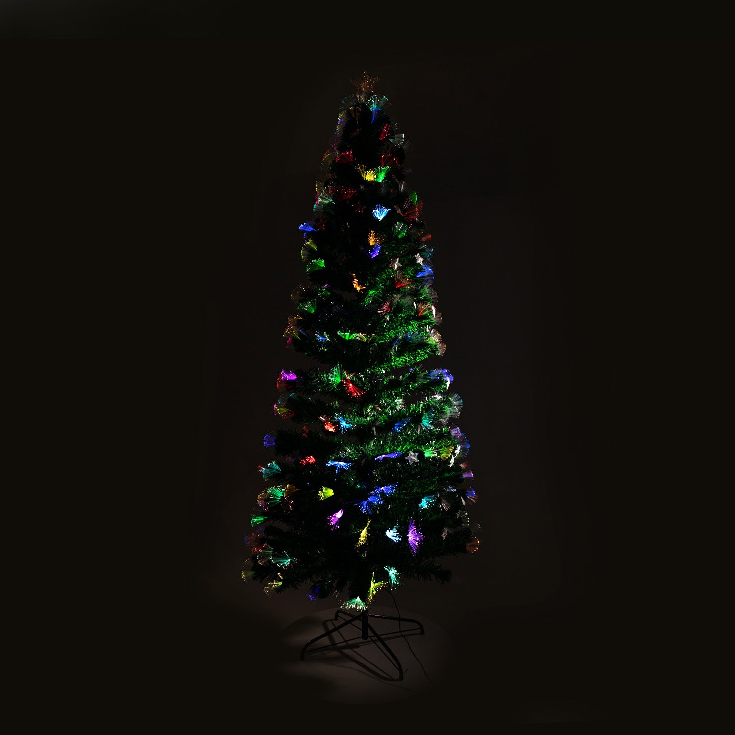 6FT Enchanted Fibre Optic Christmas Tree – Pre-Lit with Star Ornaments & Topper