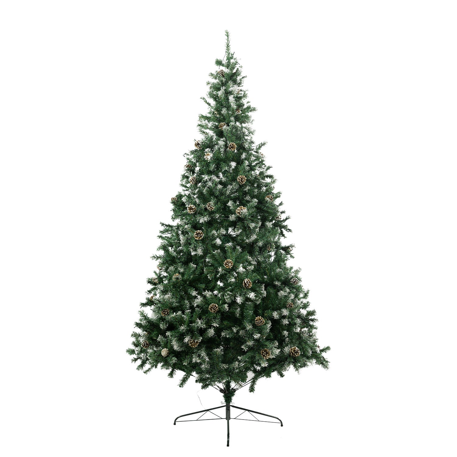 8FT Pre-Lit LED Christmas Tree with Pine Cones – 1600 Tips, 600 LEDs