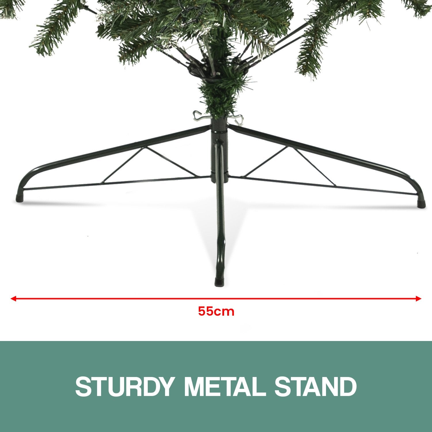 8FT Pre-Lit LED Christmas Tree with Pine Cones – 1600 Tips, 600 LEDs