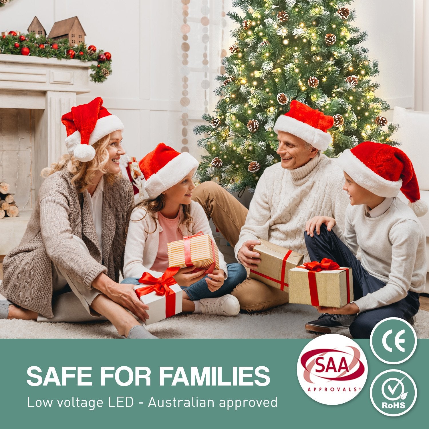 9FT Pre-Lit LED Christmas Tree with Pine Cones – 2030 Tips, 750 LEDs