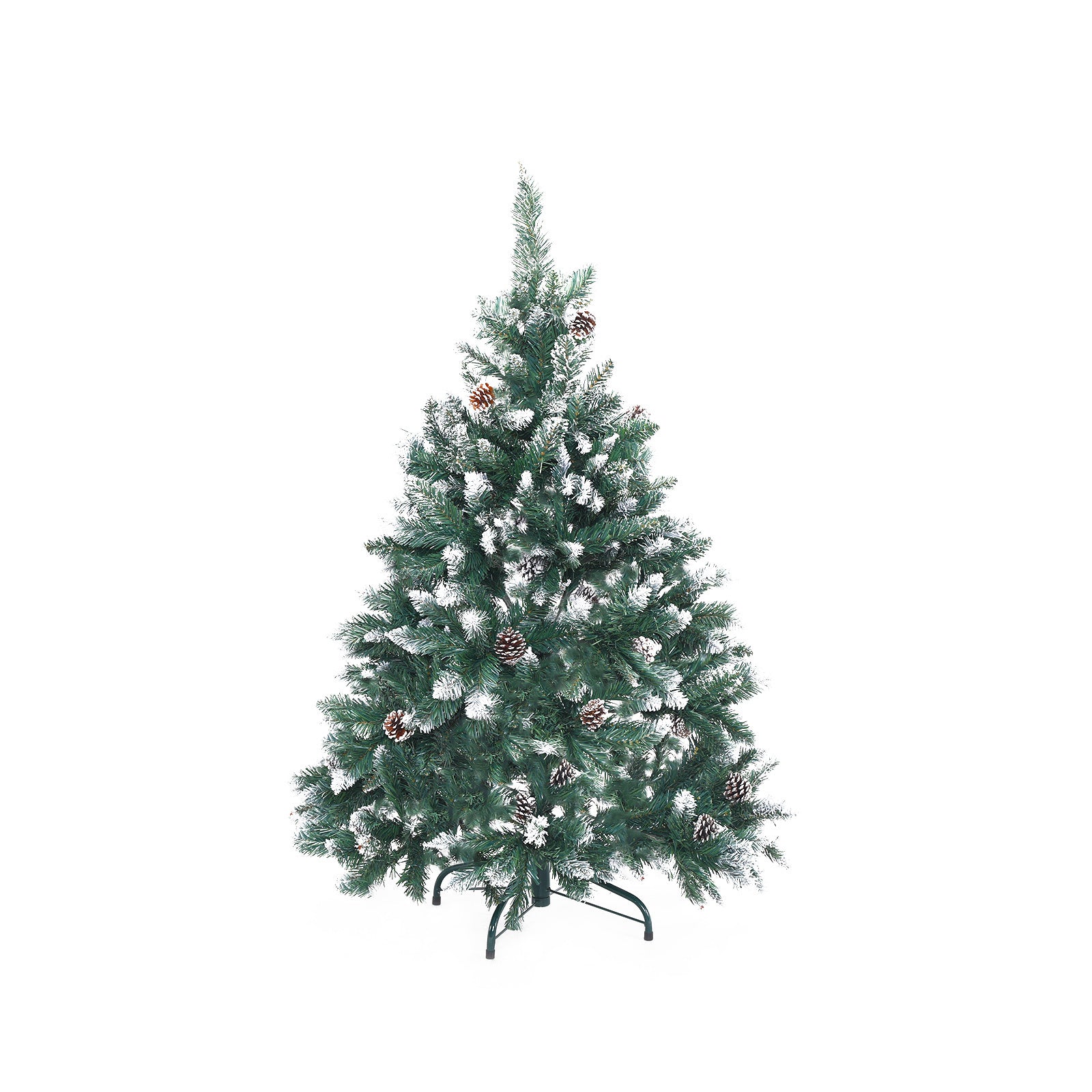4FT Snowy Pine Cone Christmas Tree – 390 Tips, Unlit