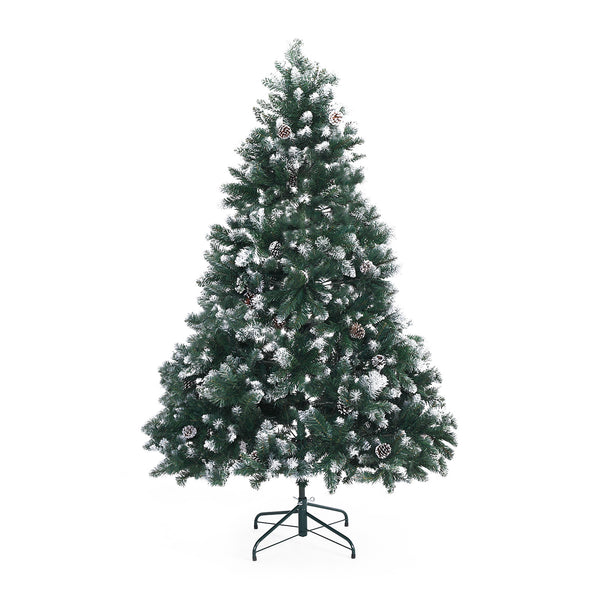 6FT Snowy Pine Cone Christmas Tree – 930 Tips, Unlit