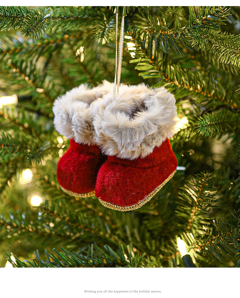Knitted Christmas Boot Ornaments – Set of 3 Festive Slipper Decorations 🧦