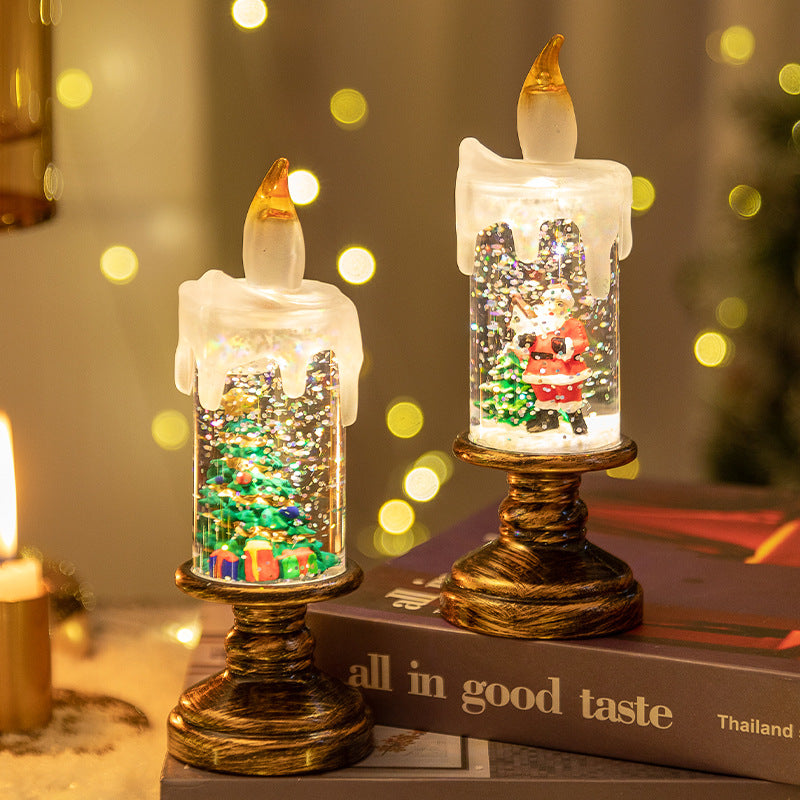 Festive Christmas Candle Lights – LED Snow Globe Holiday Set (4 Designs) 🕯️