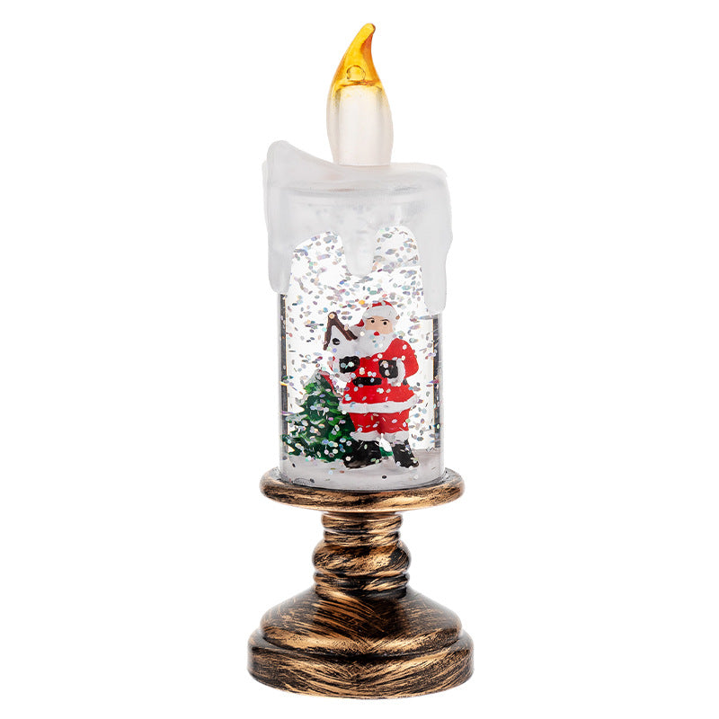 Festive Christmas Candle Lights – LED Snow Globe Holiday Set (4 Designs) 🕯️