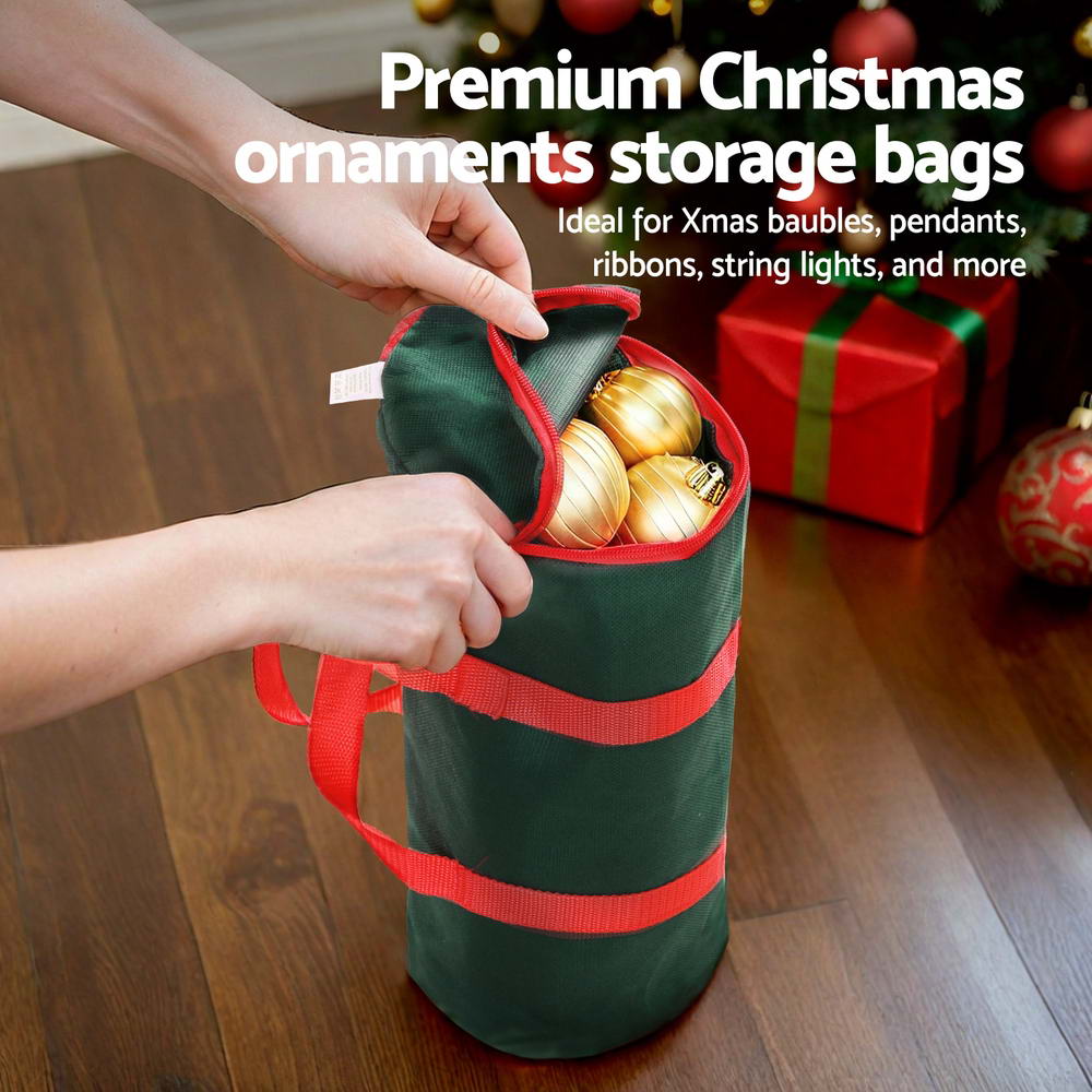 Christmas Baubles Storage Bag – Green Oxford Fabric Organizer