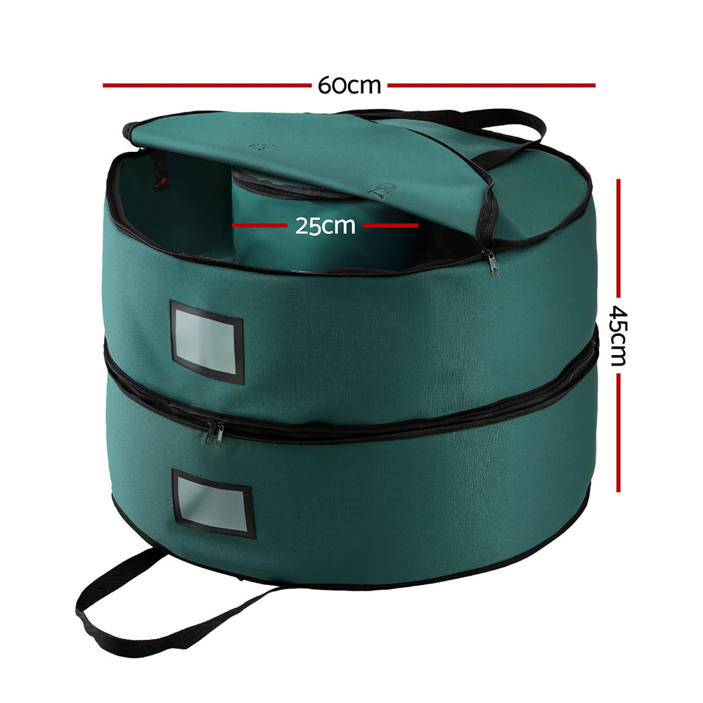 60cm 2-Tier Christmas Garland & Wreath Storage Bag