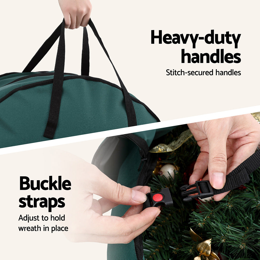 60cm 2-Tier Christmas Garland & Wreath Storage Bag