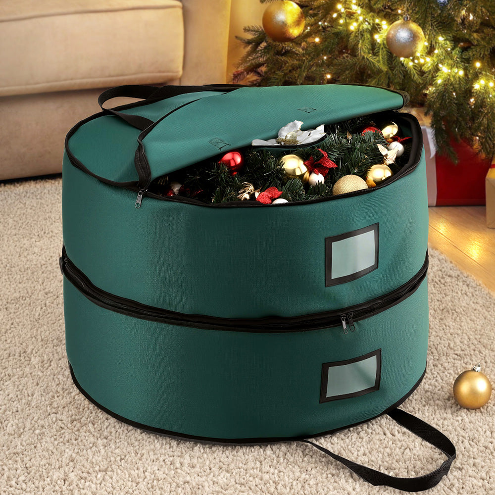 60cm 2-Tier Christmas Garland &amp; Wreath Storage Bag