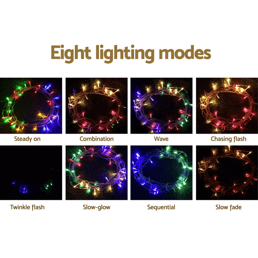 Light Up Your Holidays with Jingle Jollys 32M Solar Icicle Lights – Multi-Colour or Warm White ✨