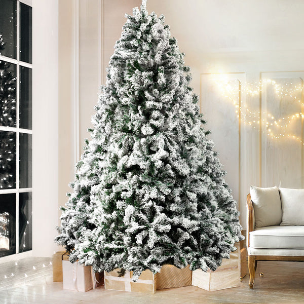 6FT Snow-Flocked Christmas Tree – 758 Tips, Unlit