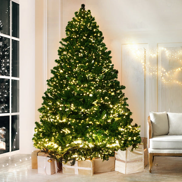 6FT Green Christmas Tree – 765 Tips, 1980 Warm White LED Lights