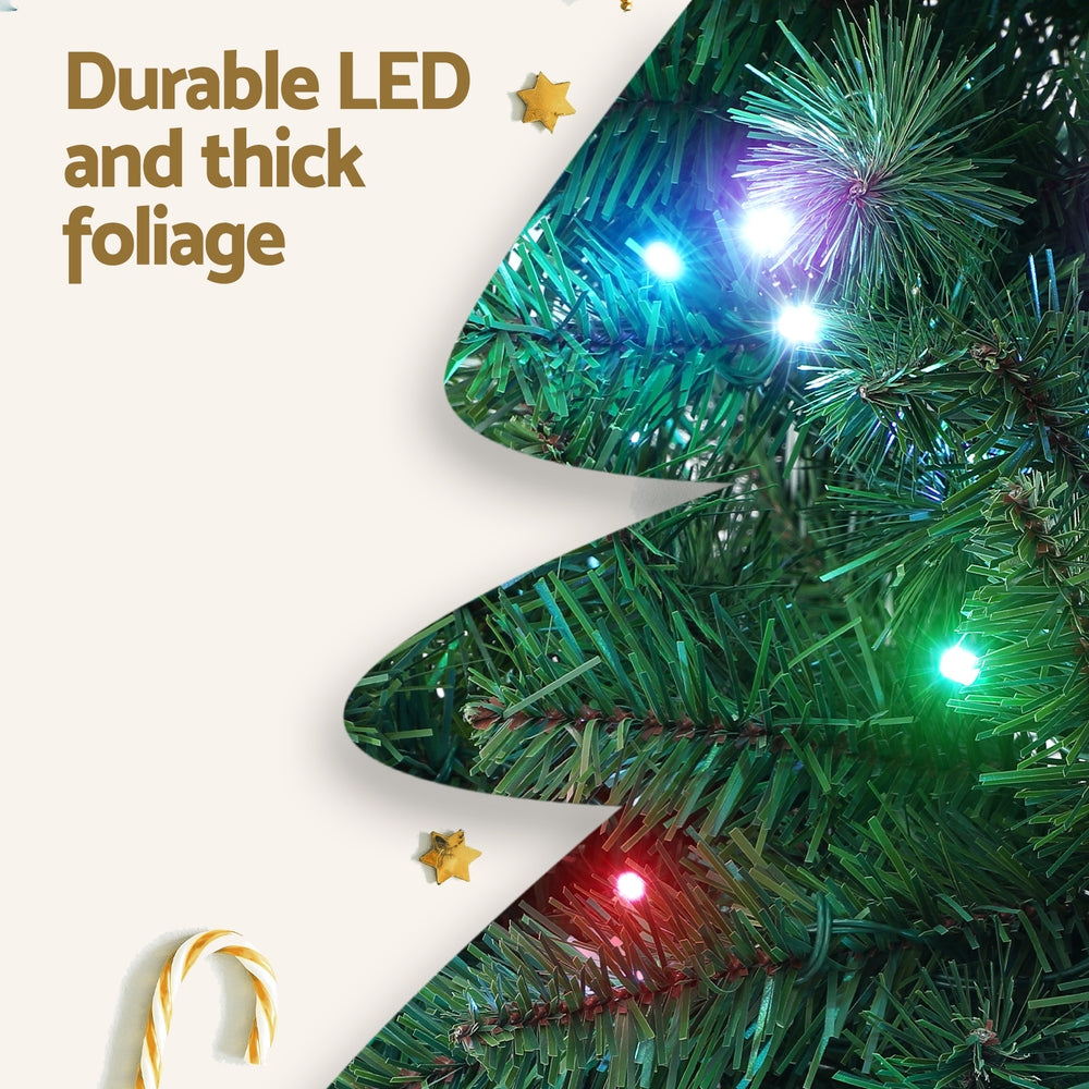 6FT RGB LED Christmas Tree – 450 Colour-Changing Lights with Remote