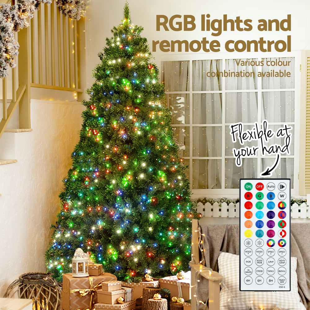 6FT RGB LED Christmas Tree – 450 Colour-Changing Lights with Remote