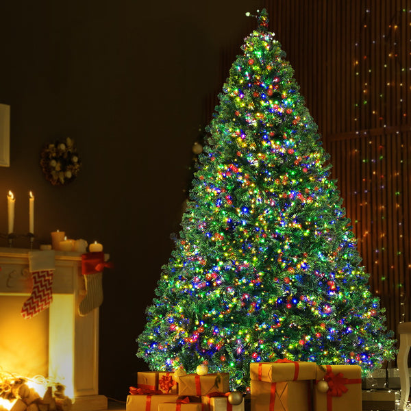 8FT Green Christmas Tree – 1436 Tips, 3190 Multicolour LED Lights