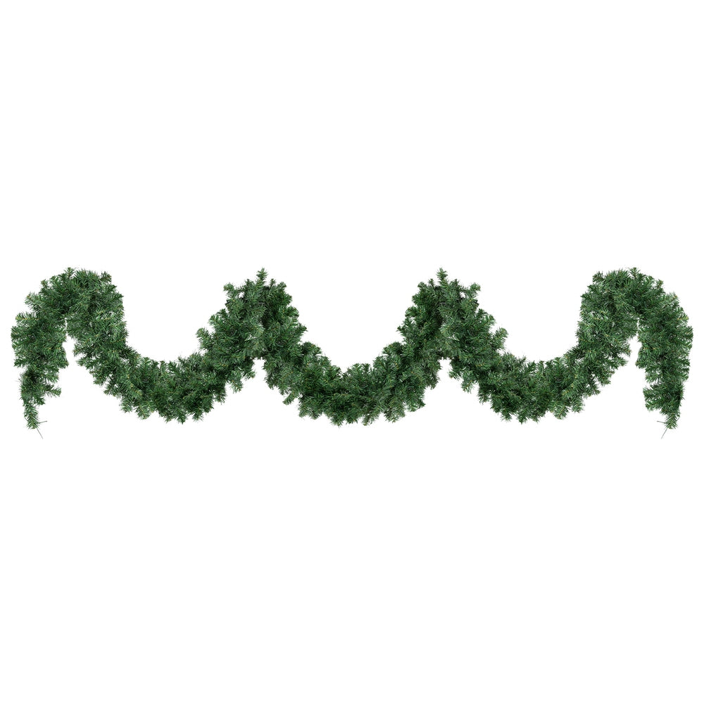 Pre-lit Green Christmas Garland – 5M / 10M / 20M with Warm LED Lights