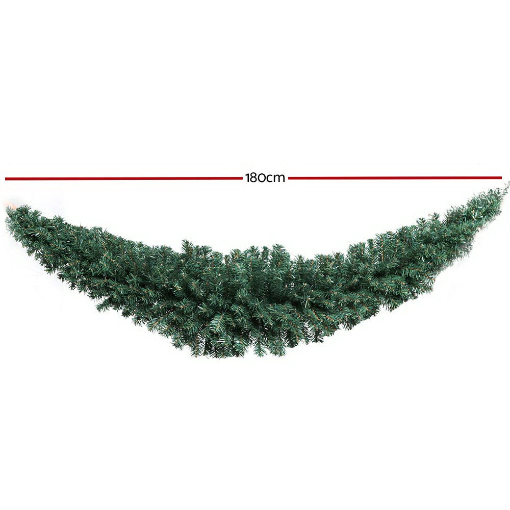 Green Christmas Garland – 1.8M / 2.1M / 2.4M Evergreen Festive Decoration