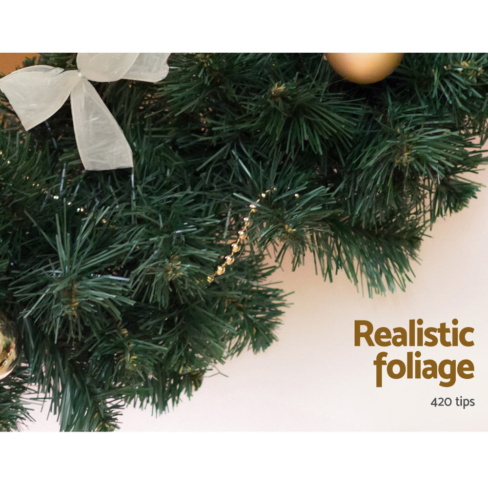 Green Christmas Garland – 1.8M / 2.1M / 2.4M Evergreen Festive Decoration
