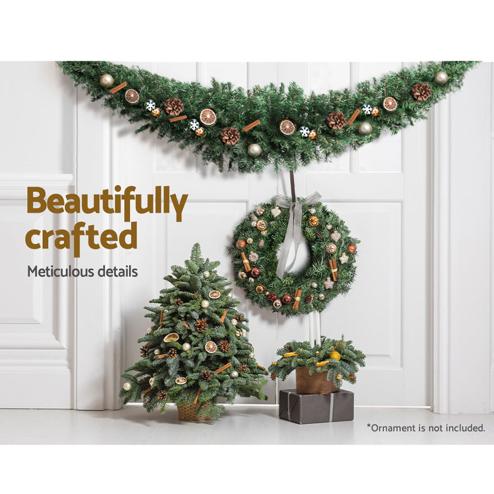 Green Christmas Garland – 1.8M / 2.1M / 2.4M Evergreen Festive Decoration
