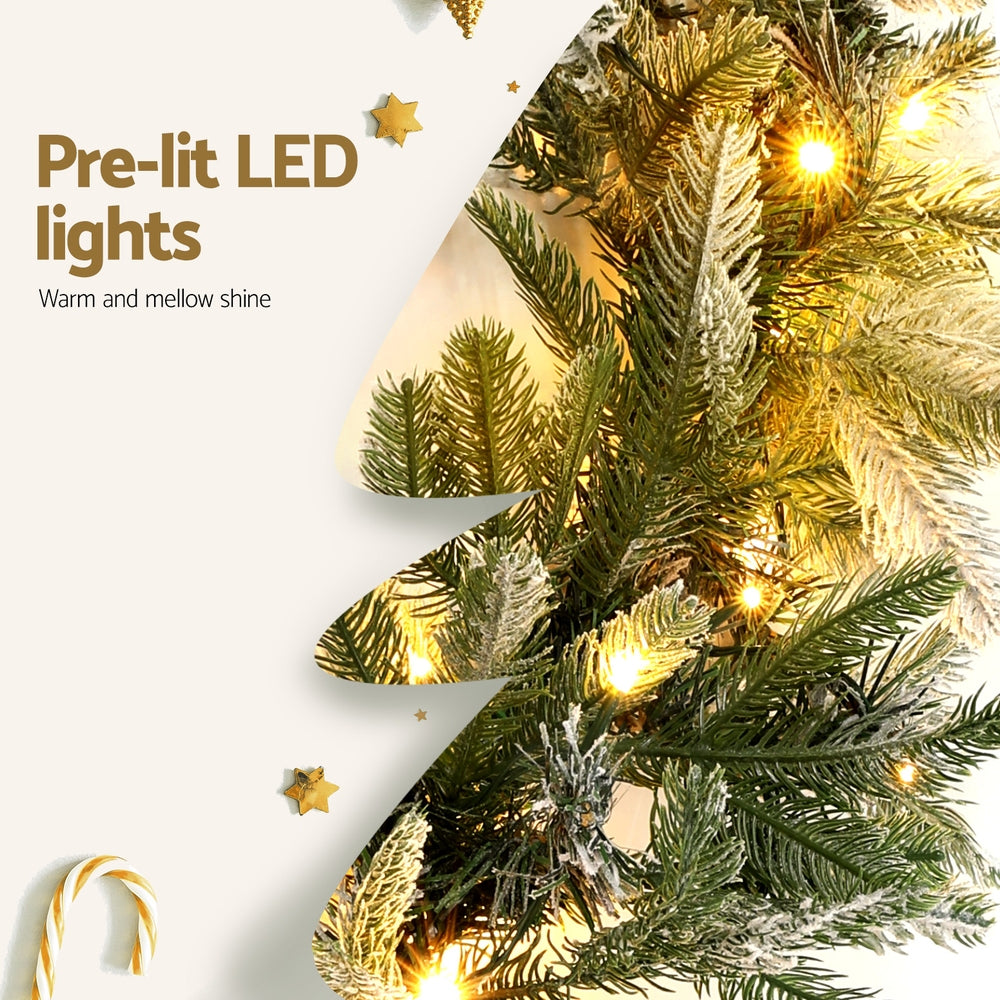 3M Pre-Lit Christmas Garland with Snow Frosted Tips