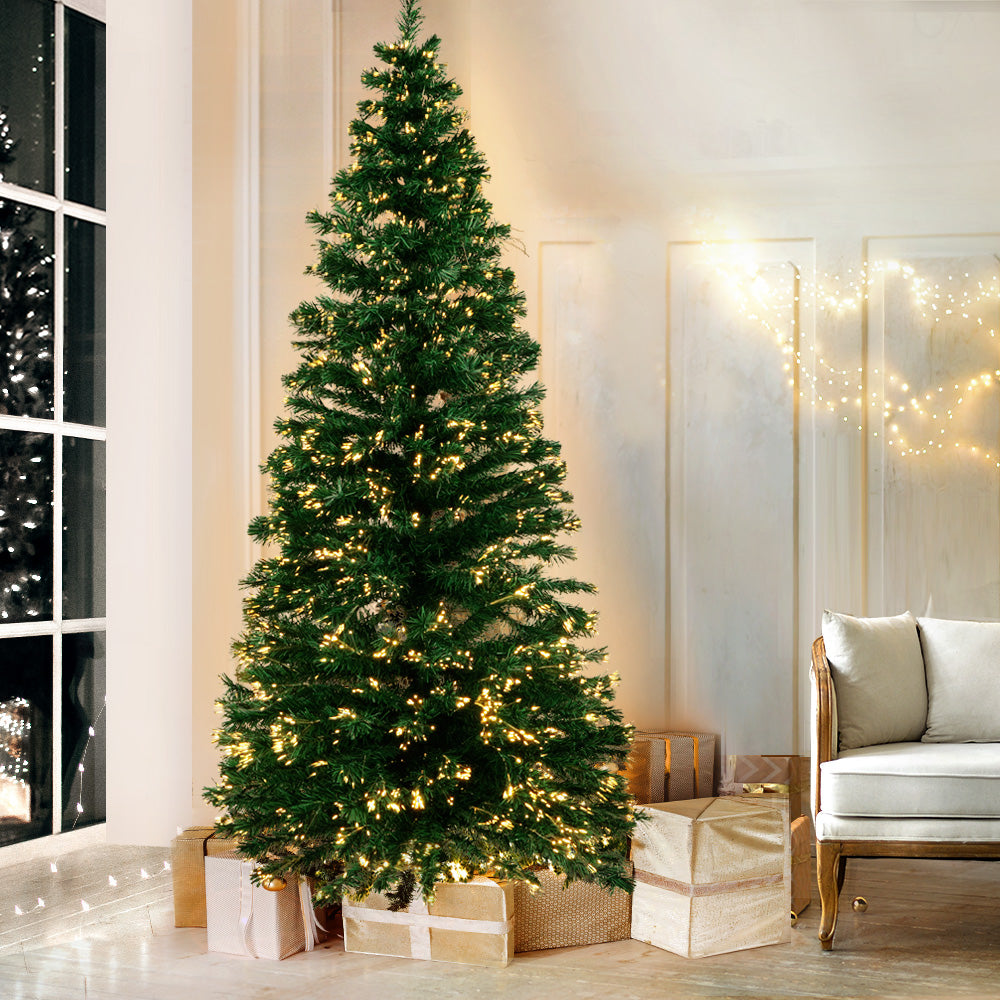 6FT Optic Fibre LED Christmas Tree | Pre-Lit with 300 Warm White Lights
