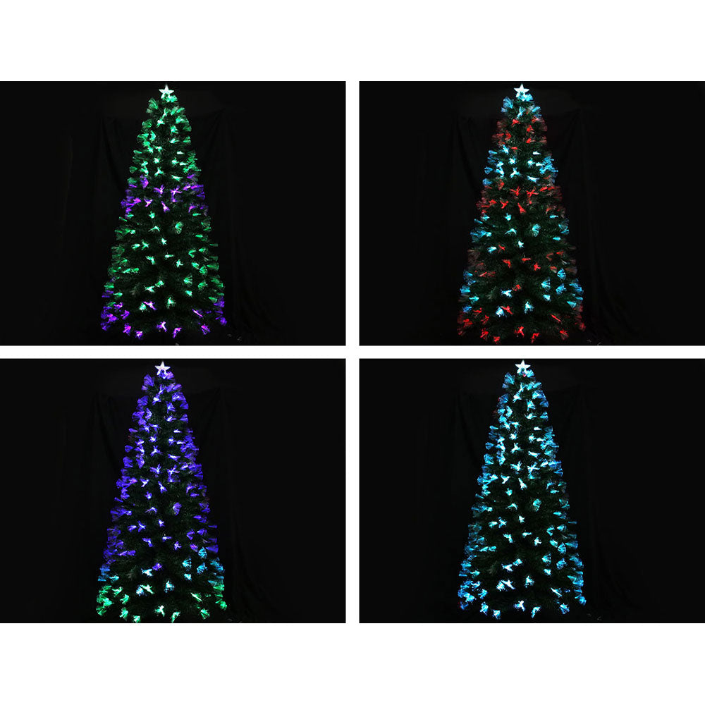 7FT Optic Fibre LED Christmas Tree – 274 Multi-Colour Lights, 20+ Modes