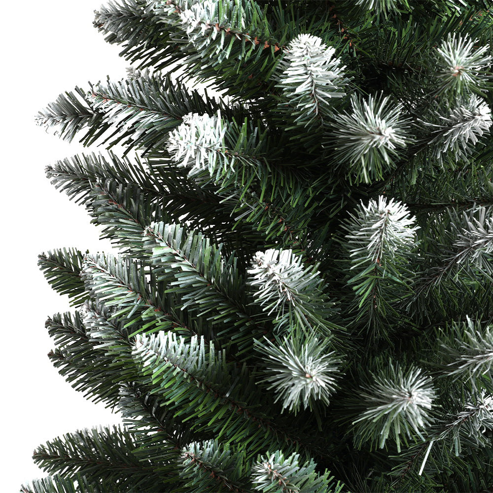 6FT Slim Green Snow-Flocked Christmas Tree