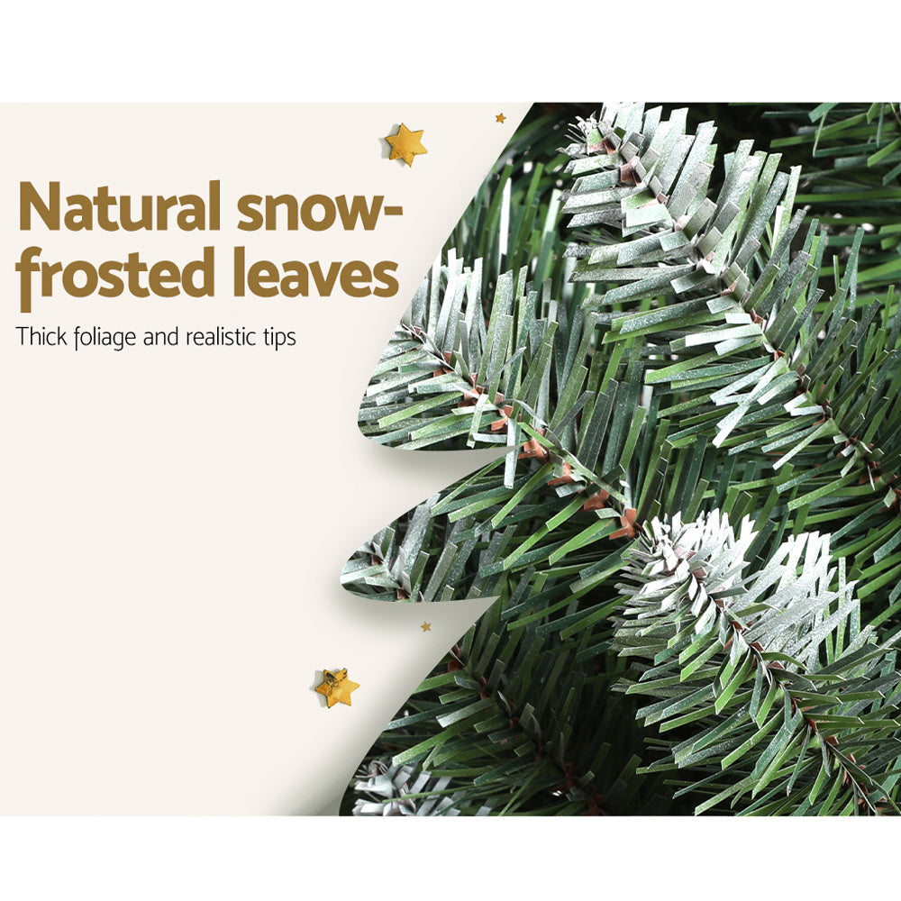 6FT Slim Green Snow-Flocked Christmas Tree