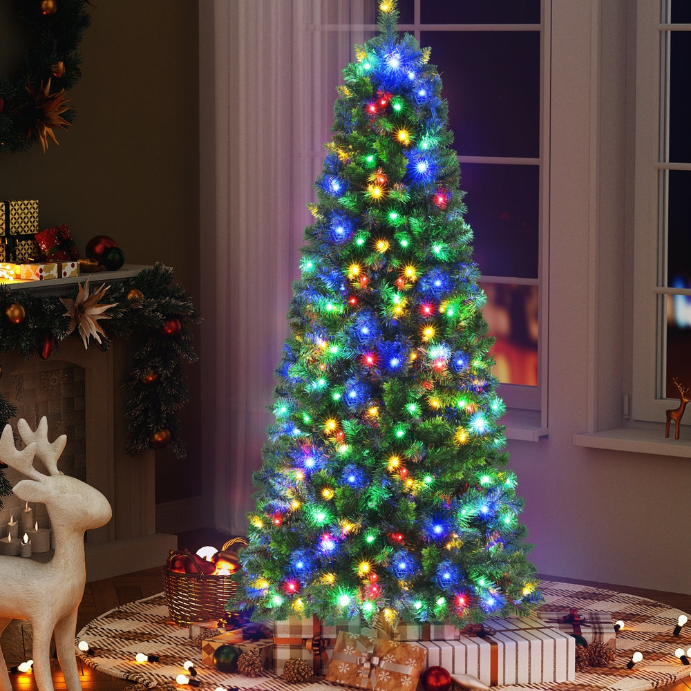 6FT Pre-Lit Multi-Colour LED Christmas Tree - 544 Tips with 8 Lighting Modes