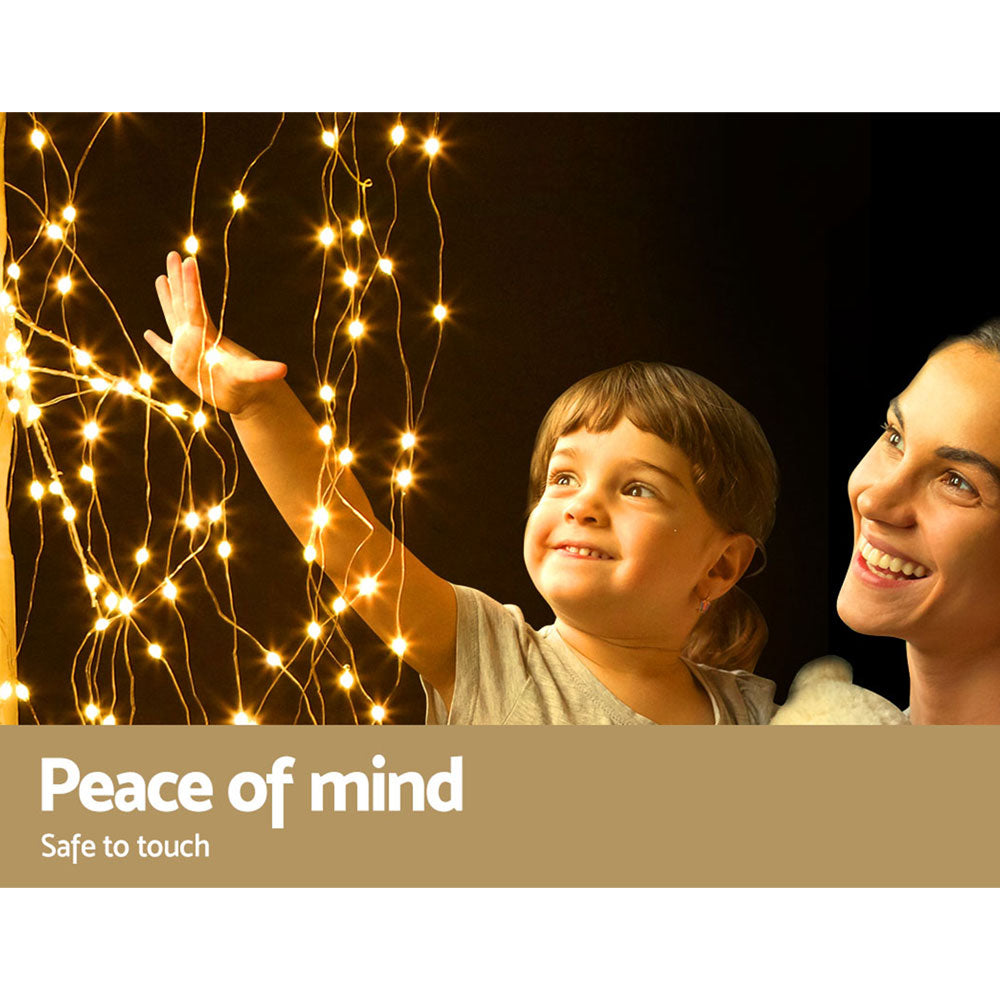 7FT Solar-Powered LED Christmas Tree - Warm White Elegance for Indoor & Outdoor Display