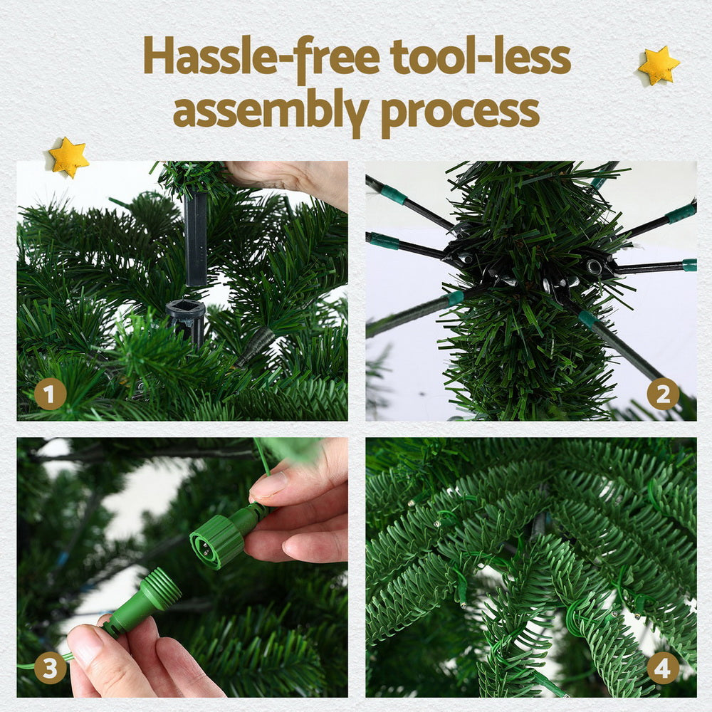 7ft Sparse LED Christmas Tree – 400 Warm White Lights