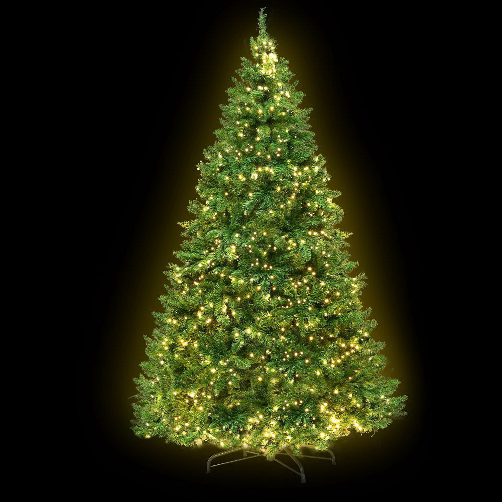 7FT Pre-Lit Fir Christmas Tree – 1000 Tips, 1134 Warm White LED Lights