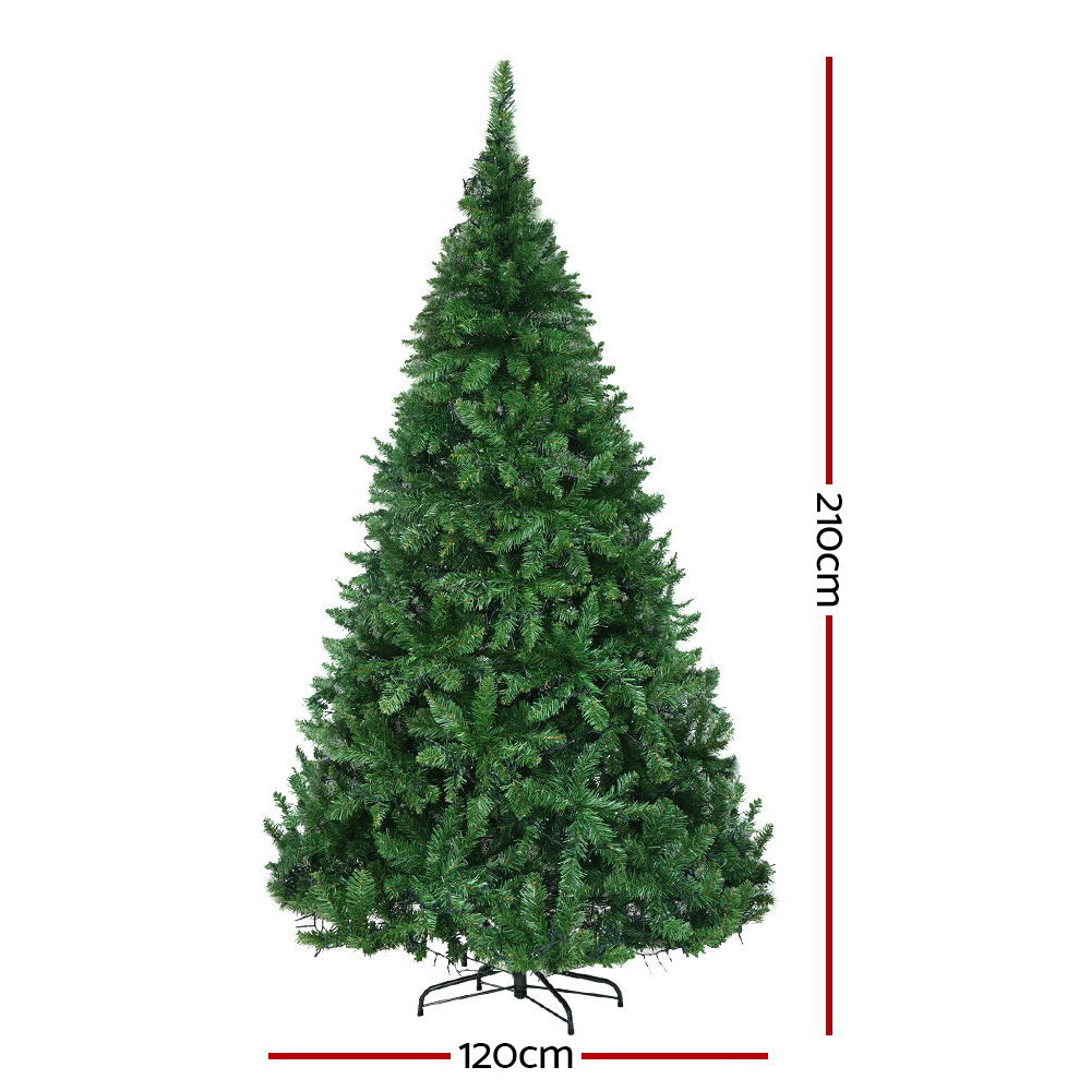 7FT Pre-Lit Fir Christmas Tree – 1000 Tips, 1134 Warm White LED Lights