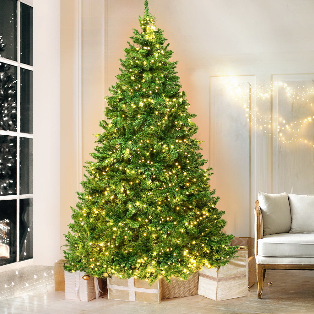7FT Pre-Lit Fir Christmas Tree – 1000 Tips, 1134 Warm White LED Lights