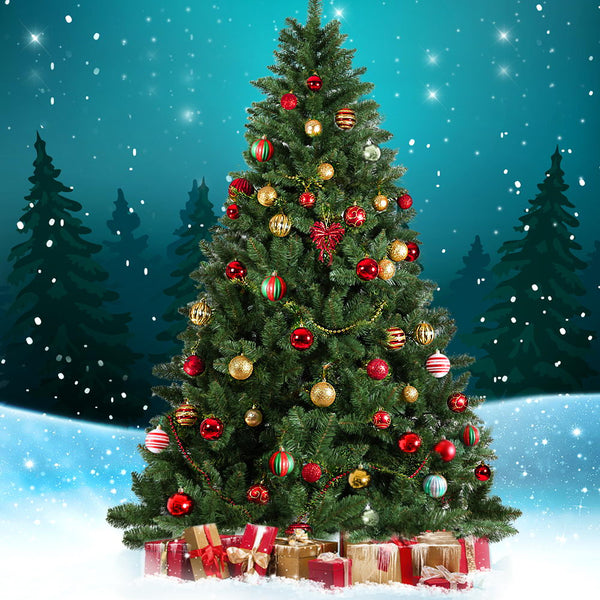 9FT Green Fir Christmas Tree – 1590 Tips, Unlit