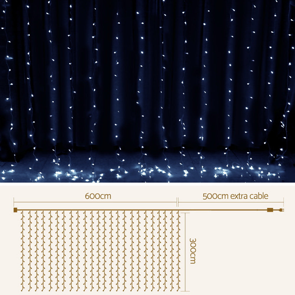 6x3M LED Curtain Lights – Indoor/Outdoor Holiday Display