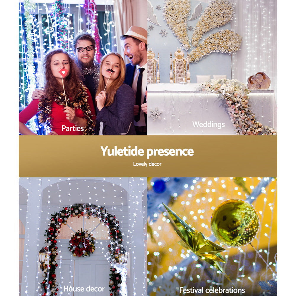 6x3M LED Curtain Lights – Indoor/Outdoor Holiday Display