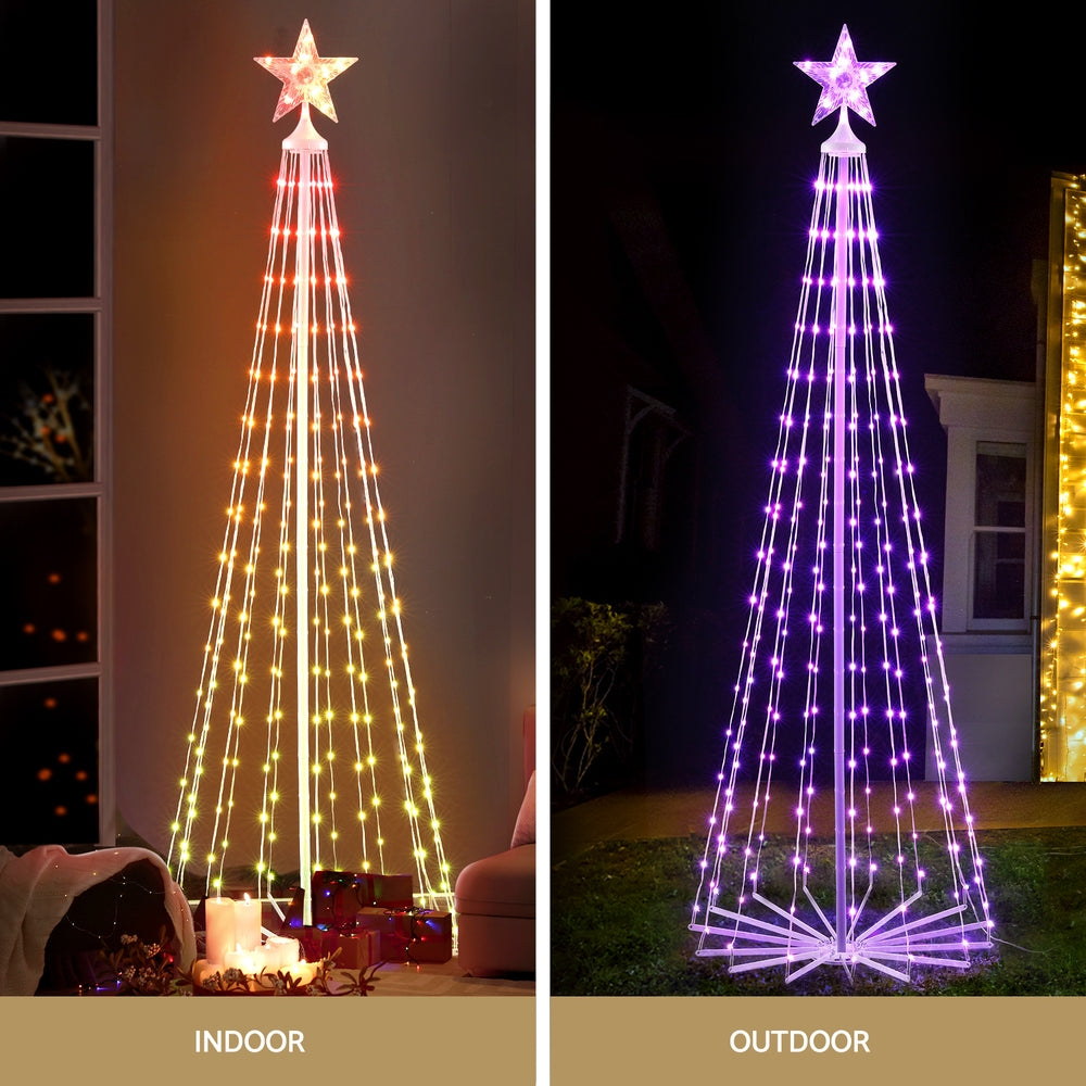 7FT RGB LED Christmas Tree - App-Controlled Light Show for Indoor & Outdoor Magic