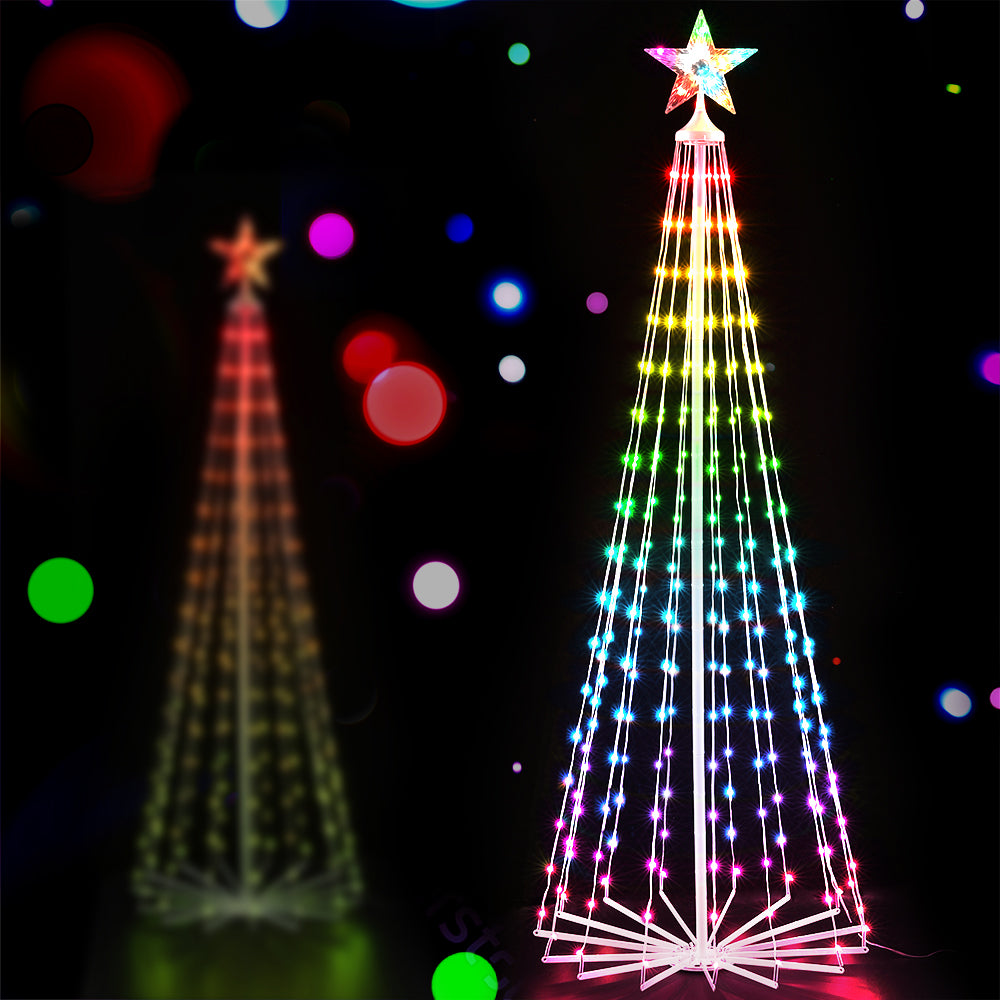 7FT RGB LED Christmas Tree - App-Controlled Light Show for Indoor & Outdoor Magic