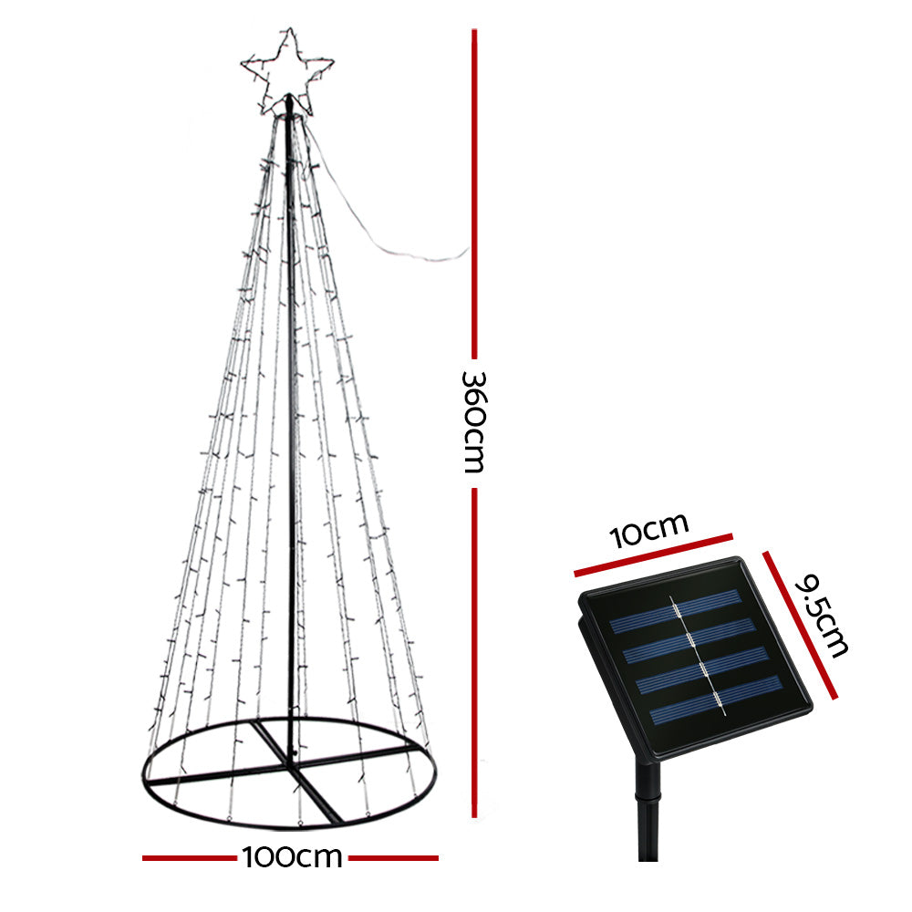 12FT Solar-Powered LED Christmas Tree | Majestic Outdoor & Indoor Holiday Display