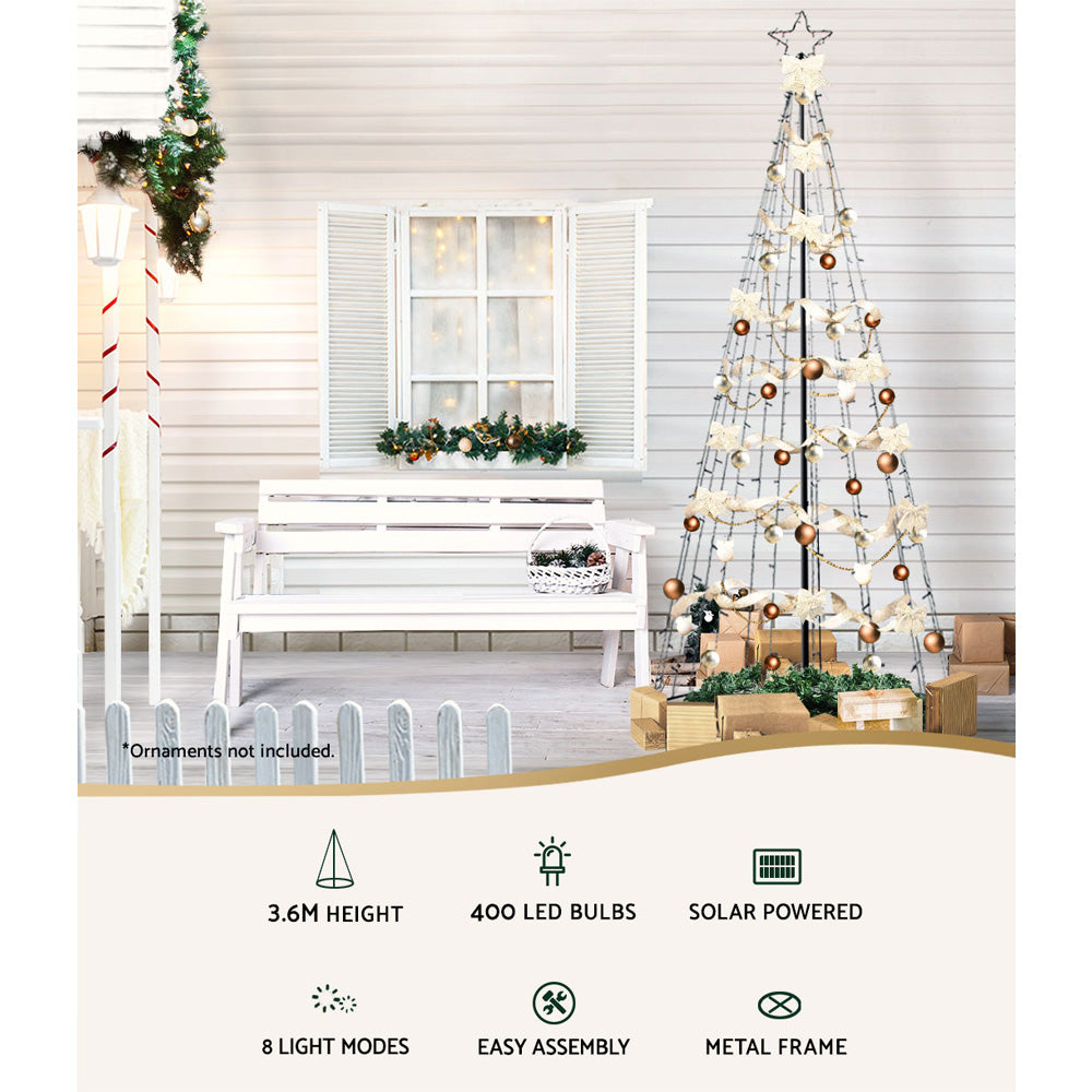 12FT Solar-Powered LED Christmas Tree | Majestic Outdoor & Indoor Holiday Display