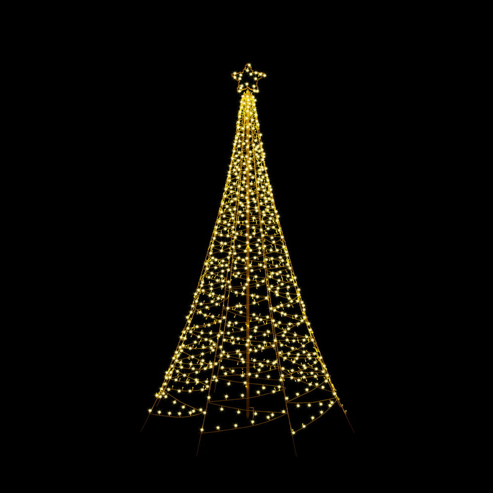 7FT (210cm) Solar LED Christmas Tree – 320 Warm Lights