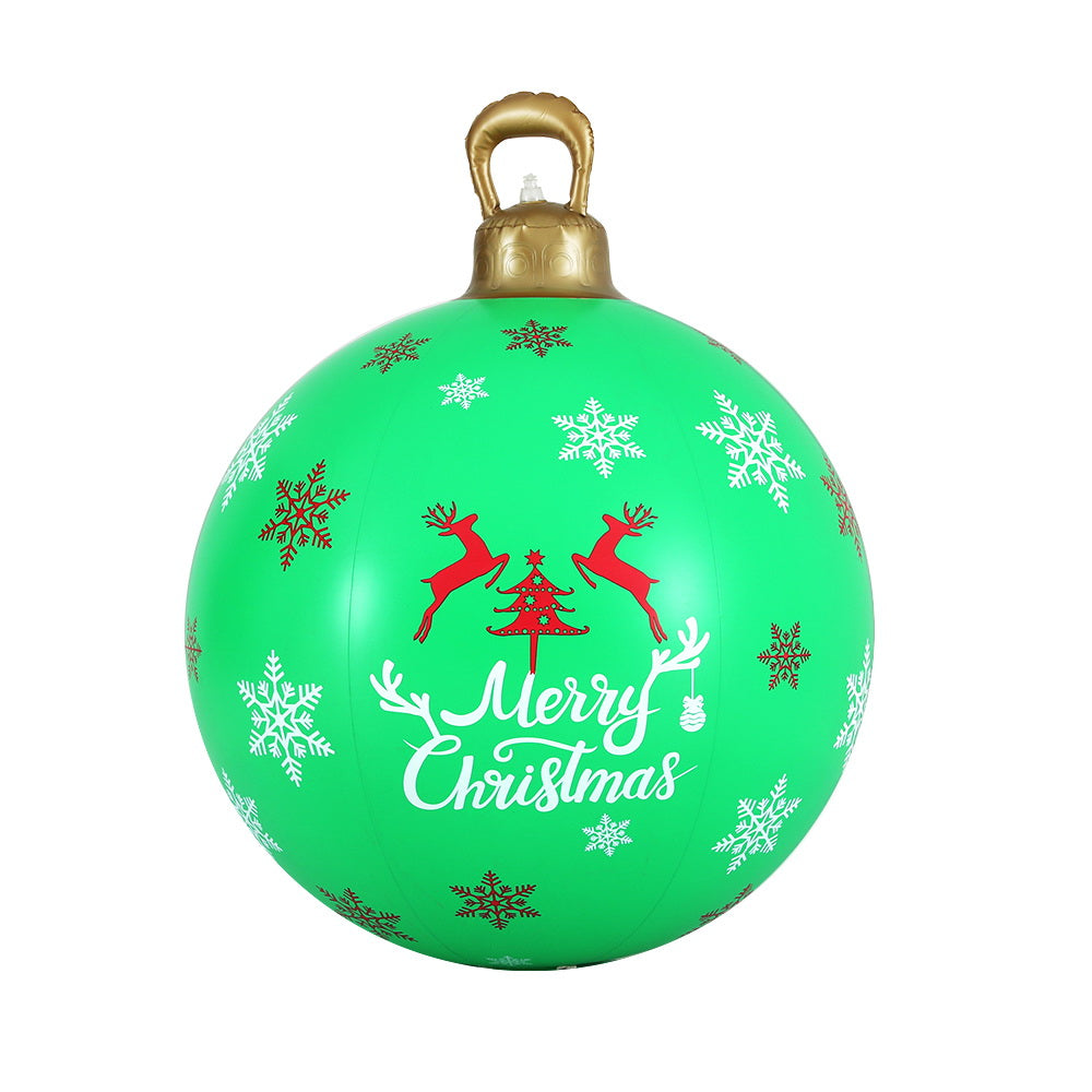 60cm Inflatable Christmas Ball – Indoor &amp; Outdoor Holiday Decoration