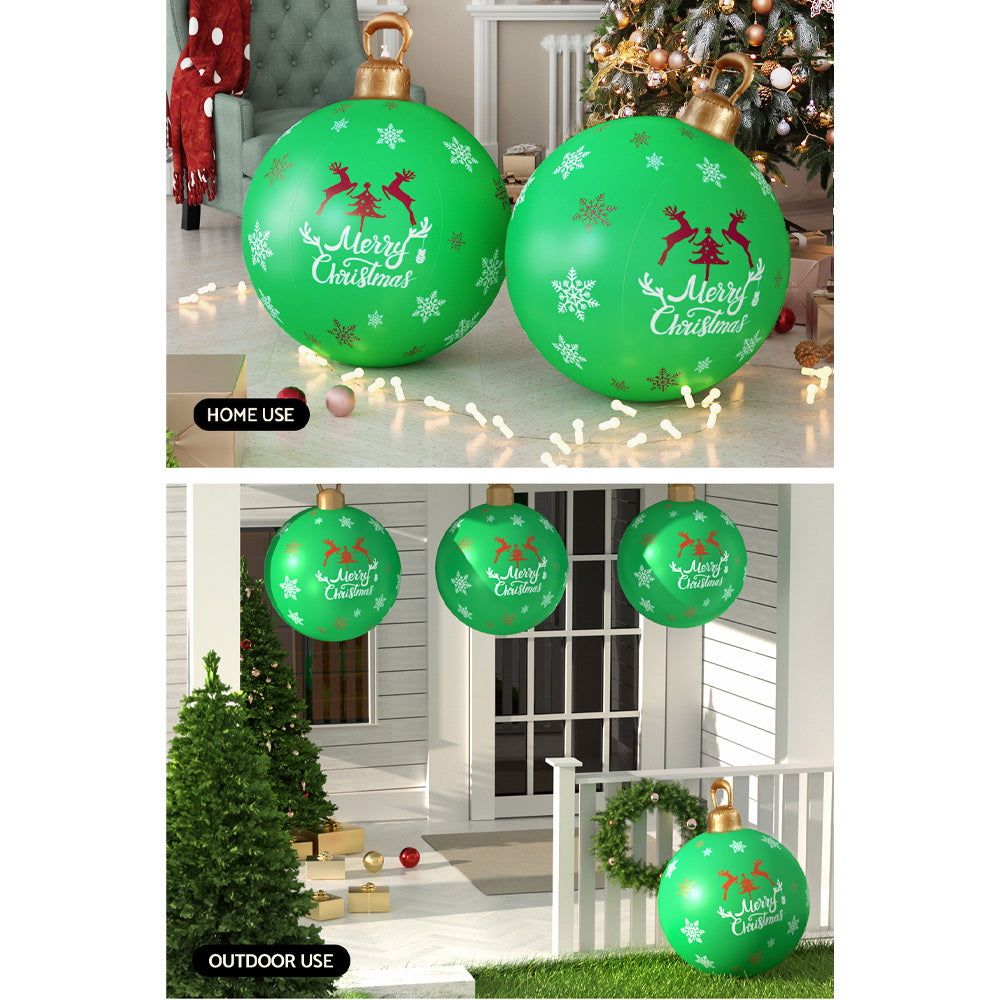 60cm Inflatable Christmas Ball – Indoor &amp; Outdoor Holiday Decoration