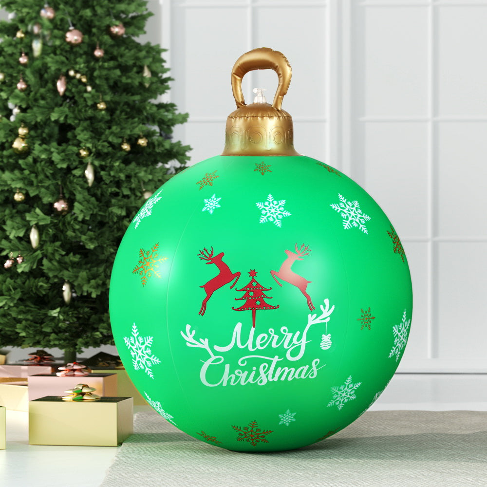 60cm Inflatable Christmas Ball – Indoor &amp; Outdoor Holiday Decoration