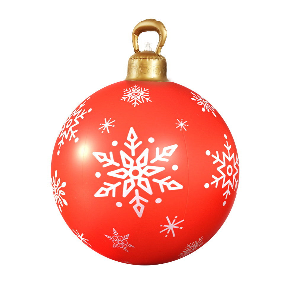 60cm Inflatable Red Christmas Ball – Indoor & Outdoor Holiday Decoration